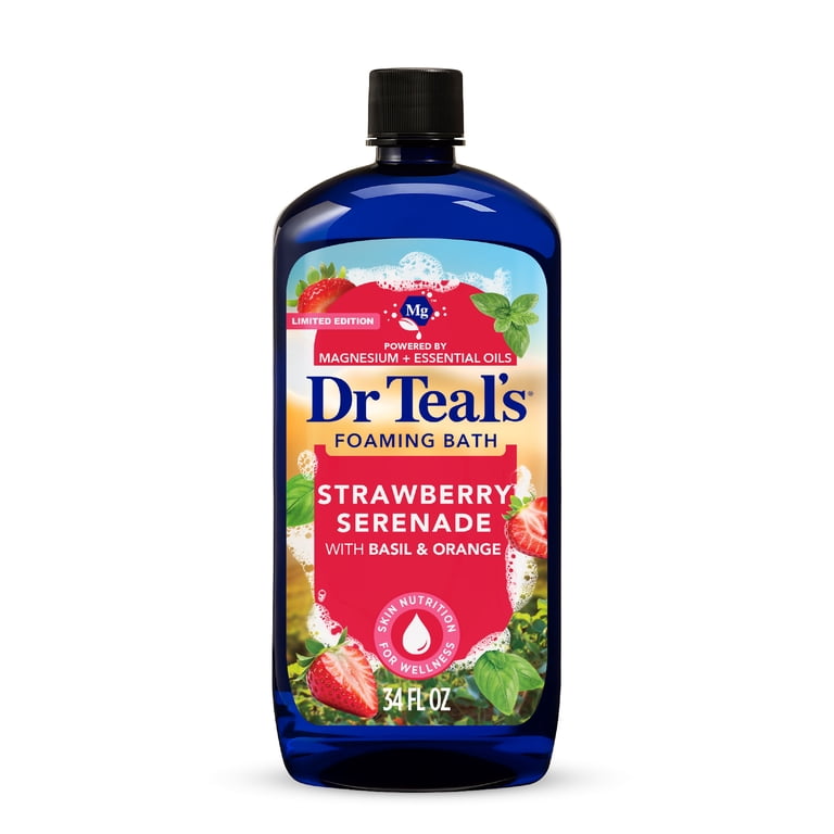 Dr Teal's Strawberry Serenade Foaming Bath with Basil & Orange