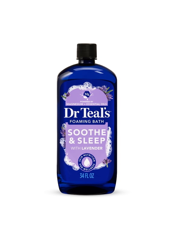 Soothe & Sleep Foaming Bath with Pure Epsom Salt & Lavender Essential Oil, 34 fl oz
