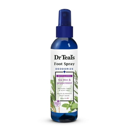 Dr Teal's Foot Spray, Deodorize + Revitalizing with Tea Tree & Peppermint, 6 oz