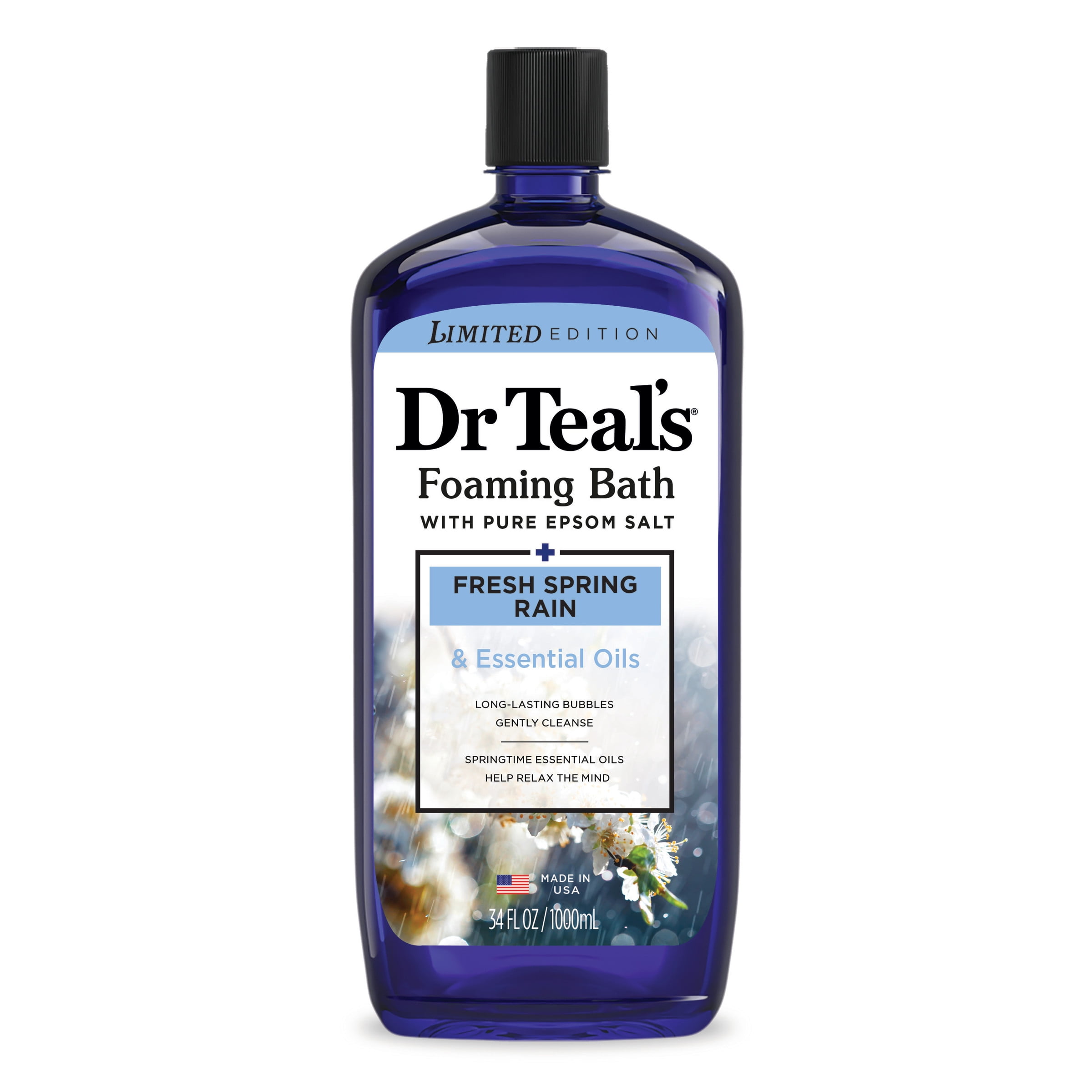 Dr Teal's Fresh Spring Rain Foaming Bath with Essential Oils, 34 fl oz