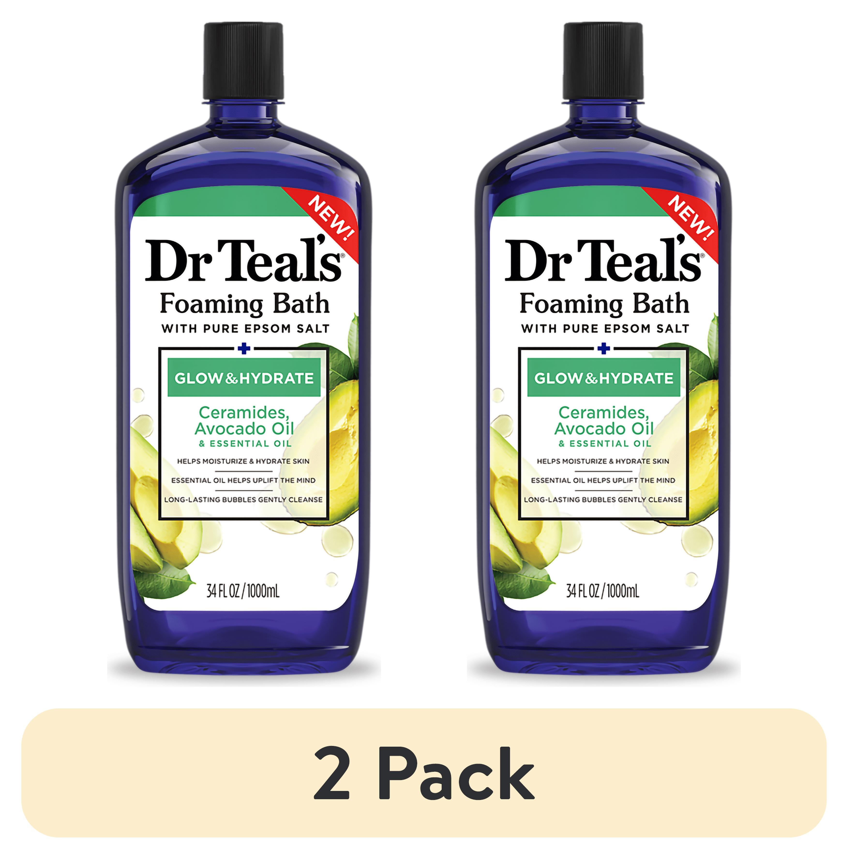 (2 pack) Dr Teal's Glow & Hydrate Foaming Bath with Avocado Oil