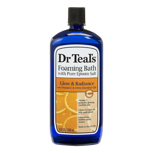 Dr. Teal's Glow & Radiance with Vitamin C & Citrus Essential Oils Foaming Bath 34oz
