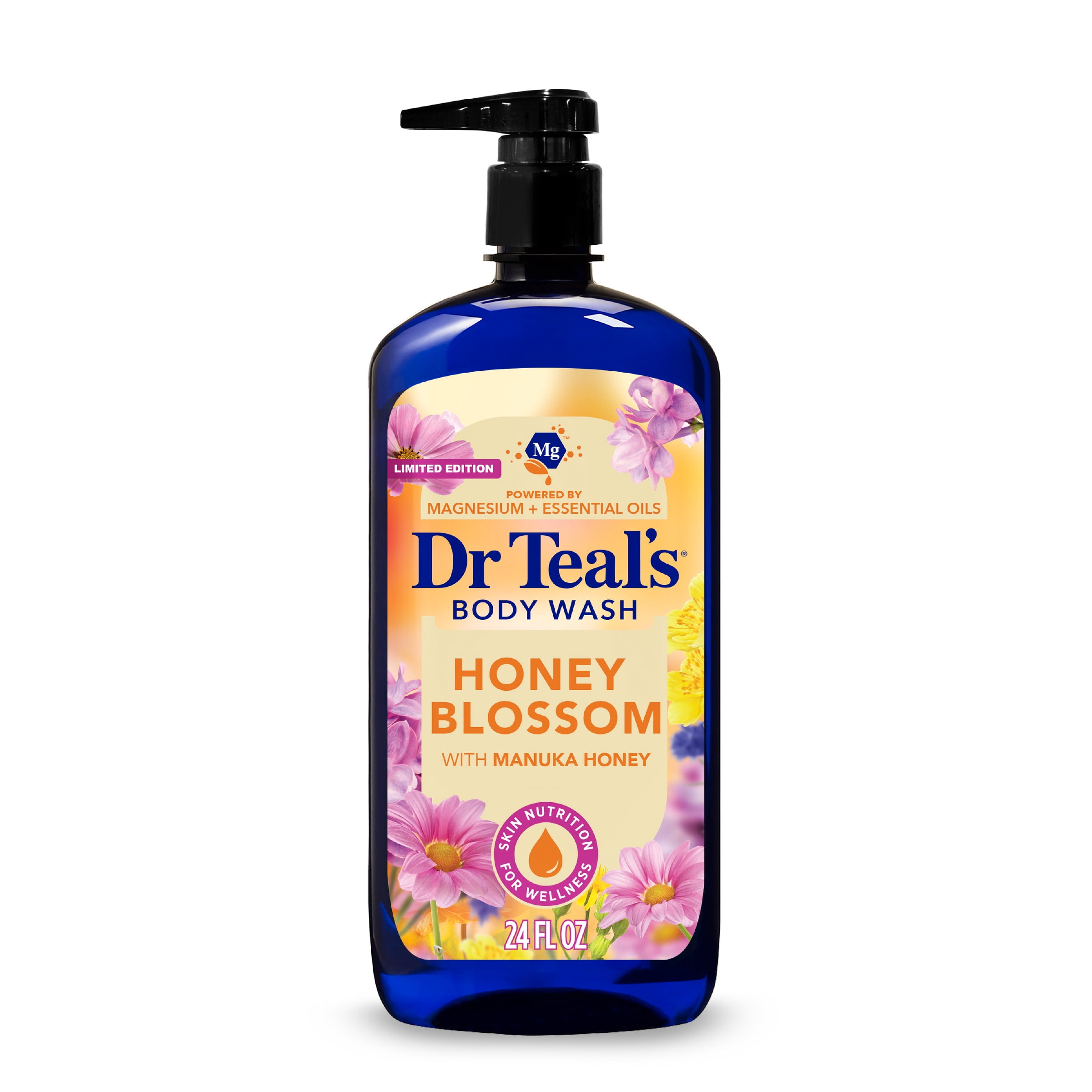 Dr Teal's Honey Blossom Body Wash with Pure Epsom Salt, 24 fl oz
