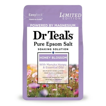 Dr Teal's Honey Blossom Epsom Salt Magnesium Soak with Honey & Essential Oils, 3 lbs
