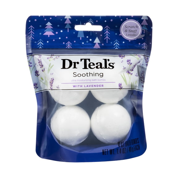 Dr Teal's Lavender Ultra Moisturizing Bath Bombs, 4 Piece