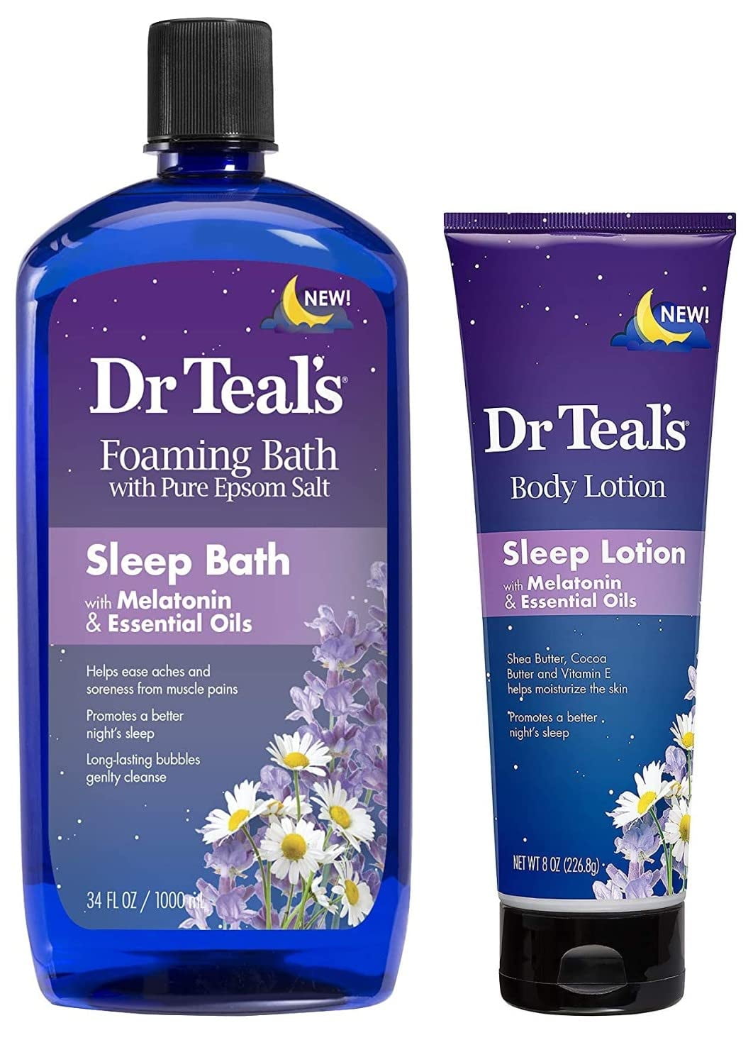 Dr Teal's Melatonin Sleep Combo Gift Pack with Melatonin Foaming Bath