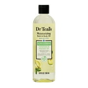 Dr Teals Moisturizing Bath & Body Oil, Glow & Hydrate with Ceramides and Avocado Oil, 8.8 fl oz