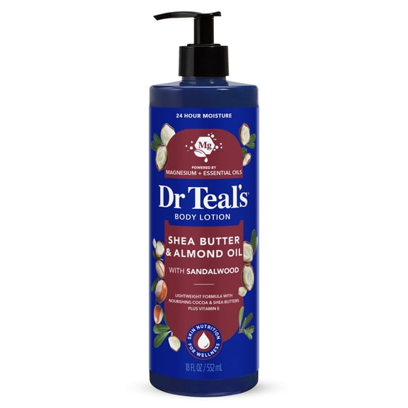 Dr Teal's Moisturizing Body Lotion, with Shea Butter & Almond Oil, 18 fl oz