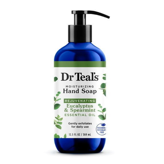 Dr Teal's Moisturizing Hand Soap, Rejuvenating with Eucalyptus & Spearmint Essential Oils, 12.5 fl oz