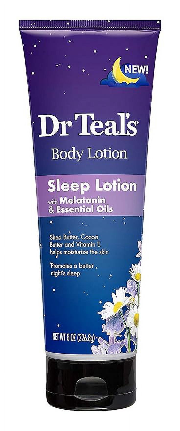 Dr Teals Melatonin Sleep Body Lotion, 8 Oz, 3 Pack