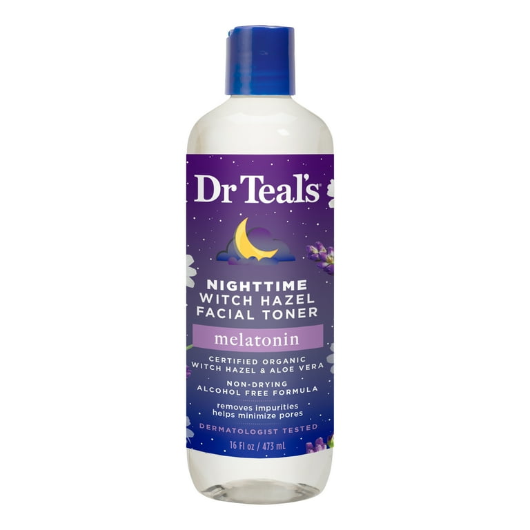 Dr Teal s Nighttime Witch Hazel Facial Toner with Melatonin 16 fl