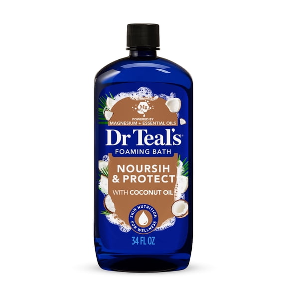Dr Teal's Nourish & Protect Foaming Bubble Bath with Pure Epsom Salt and Coconut Oil, 34 fl.oz.