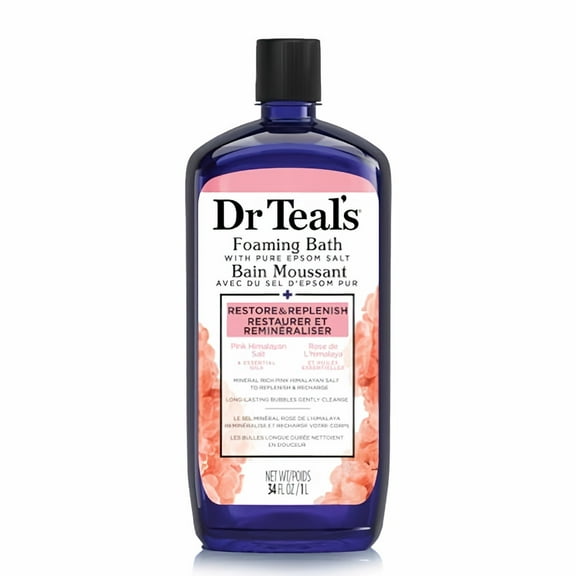 Dr Teal's Pink Himalayan Orange Foaming Bubble Bath 34 fl oz (Pack of 4)