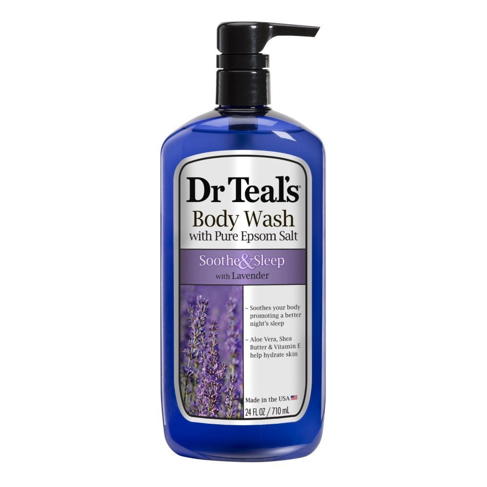 Dr Teal's Pure Epsom Salt Body Wash Soother & Moisturize With Lavender 24 oz Pack of 3