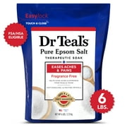 Dr Teal's Pure Epsom Salt Soak, Therapeutic, Fragrance Free, 6 lbs