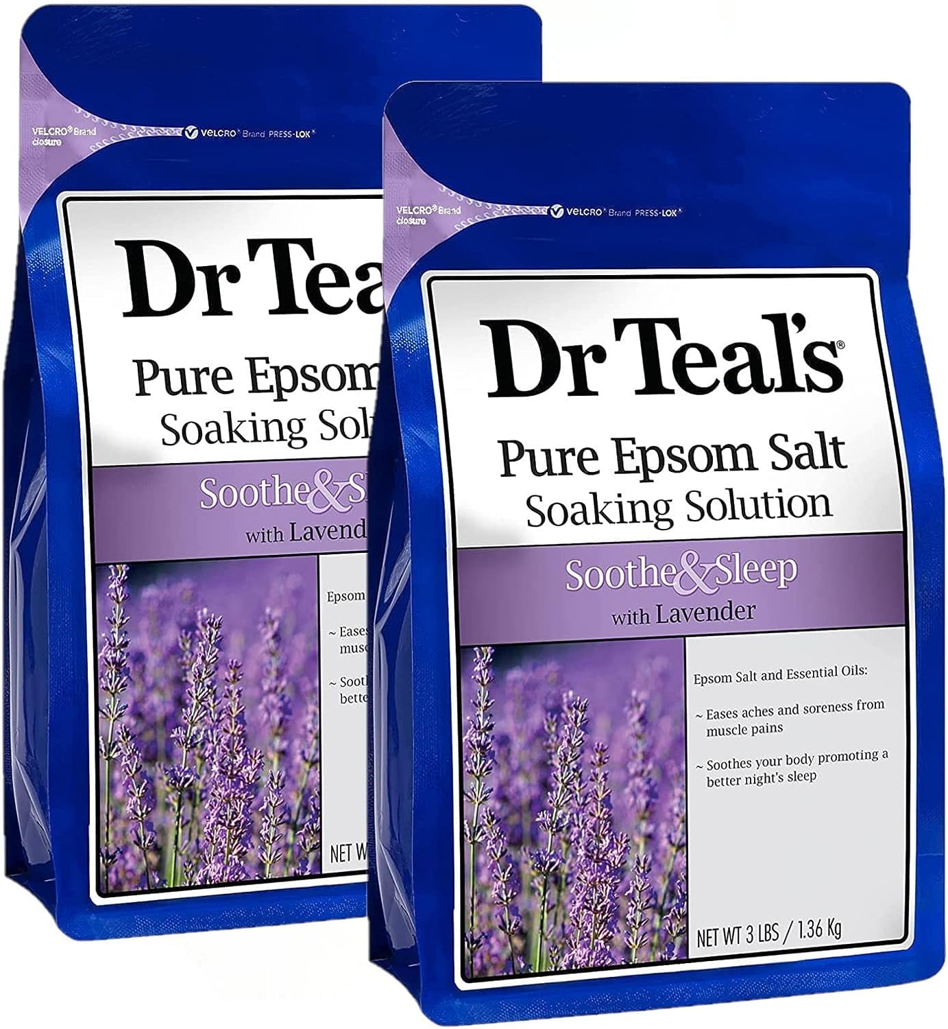 Dr Teal's Pure Epsom Salt Soaking Solution, Soothe & Sleep with
