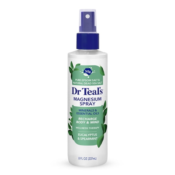 Dr Teal's Relax & Relief Magnesium Spray with Eucalyptus & Spearmint Essential Oils, 8 fl oz