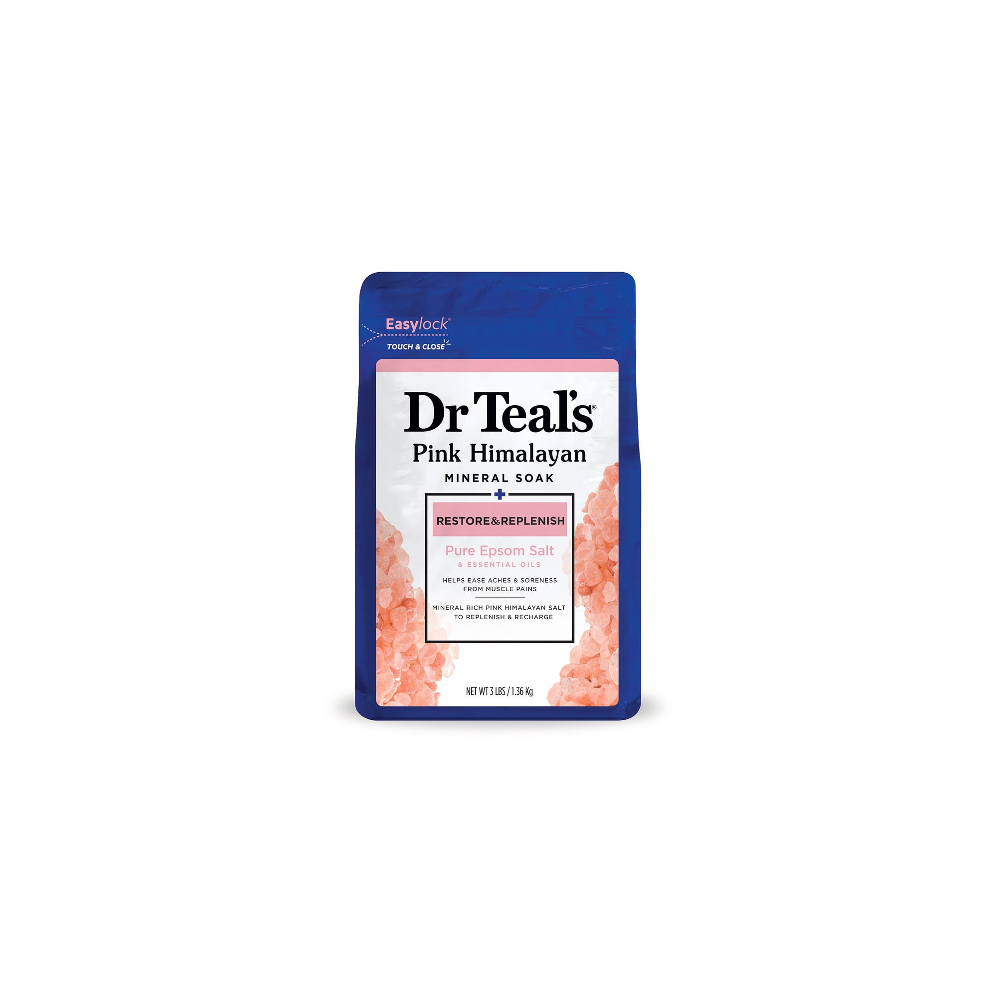 Dr Teal's Restore & Replenish Pink Himalayan Mineral Soak 3 lbs (Pack of 5)