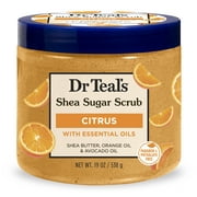 Dr Teal's Shea Sugar Body Scrub, Citrus with Essential Oils & Vitamin C, 19 oz