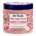 Dr Teal's Shea Sugar Body Scrub, Rose with Essential Oil, 19 oz