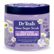 Dr Teal s Shea Sugar Sleep Scrub with Melatonin, Lavender & Essential Oils, 19 oz