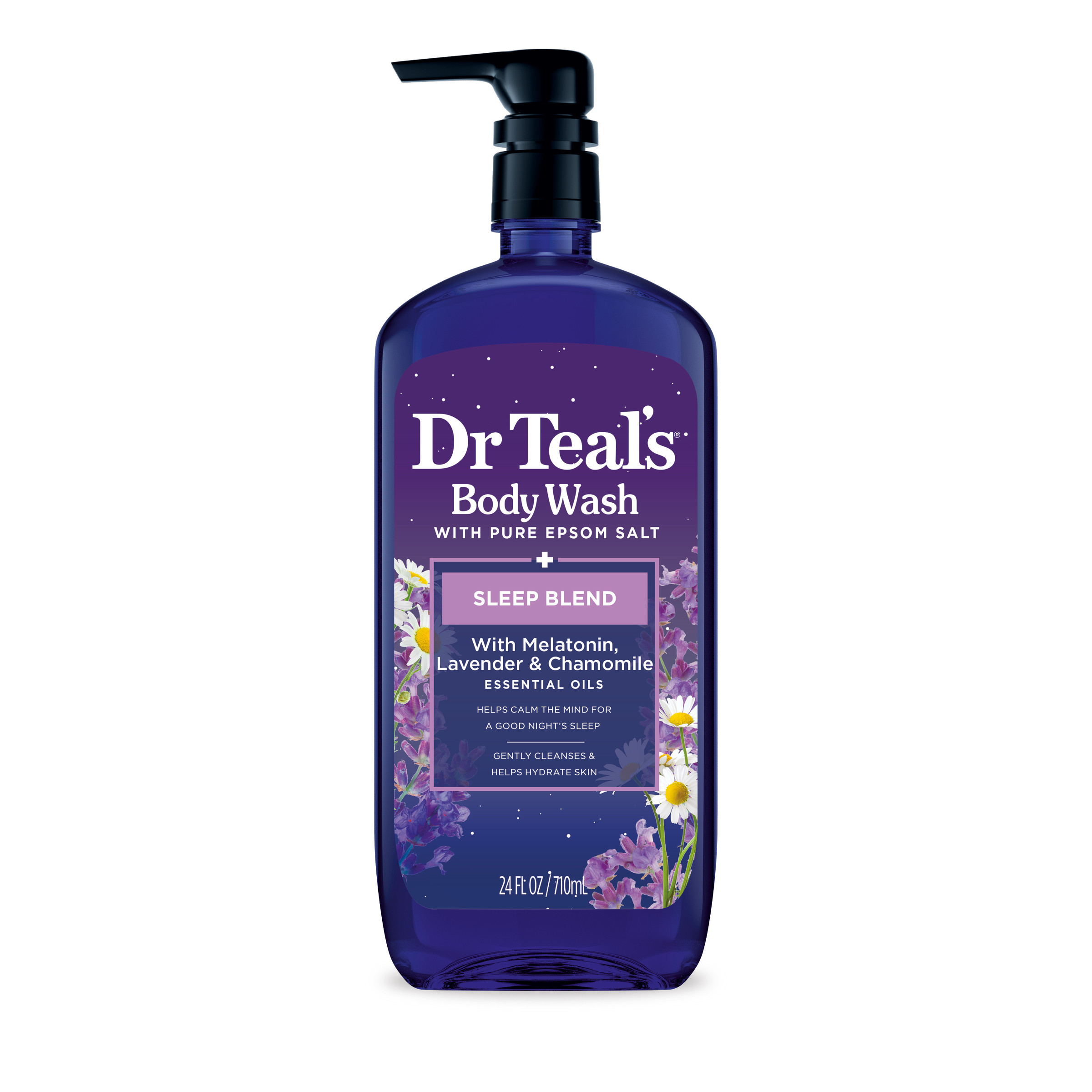 Dr Teal's Sleep Body Wash with Melatonin, Lavender & Chamomile & Essential Oil Blend, 24 fl oz - image 1 of 10