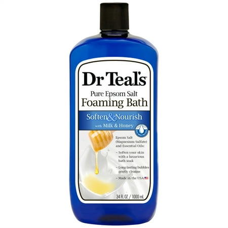 Dr Teal's Soften & Nourish with Milk & Honey Foaming Bath, 34 fl. oz.