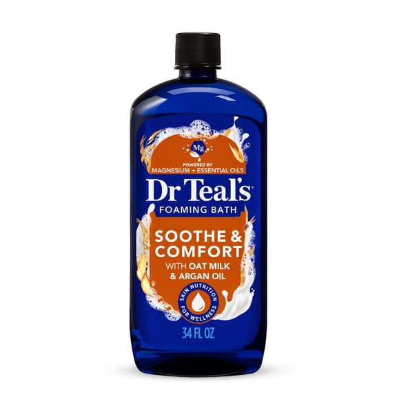 Dr Teal's Soothe & Comfort Foaming Bath with Oat Milk & Argan Oil, 34 fl oz