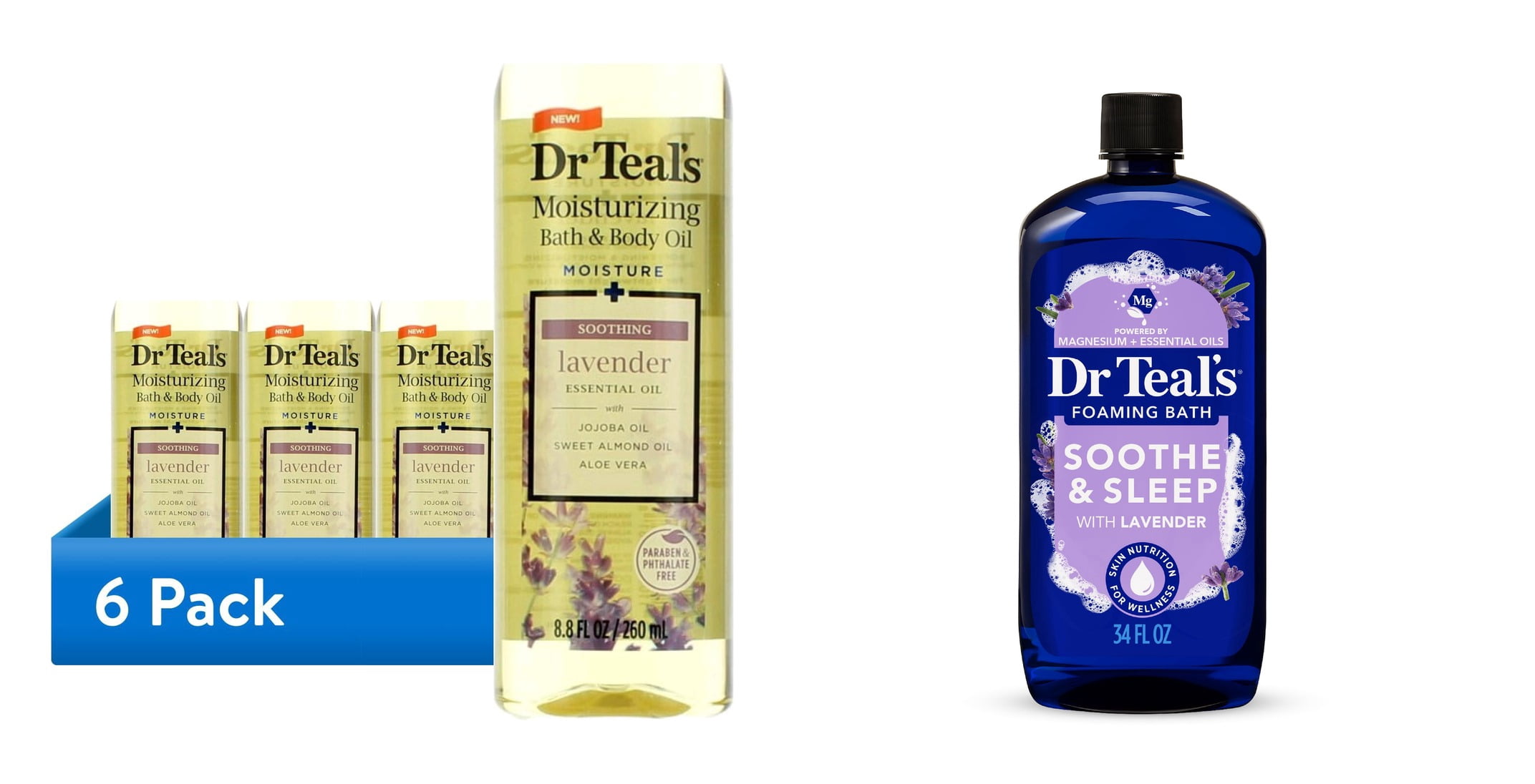 ( & Dr Teal's Soothe & Sleep Foaming Bath with Pure Epsom Salt & Lavender Essential Oil Bundle