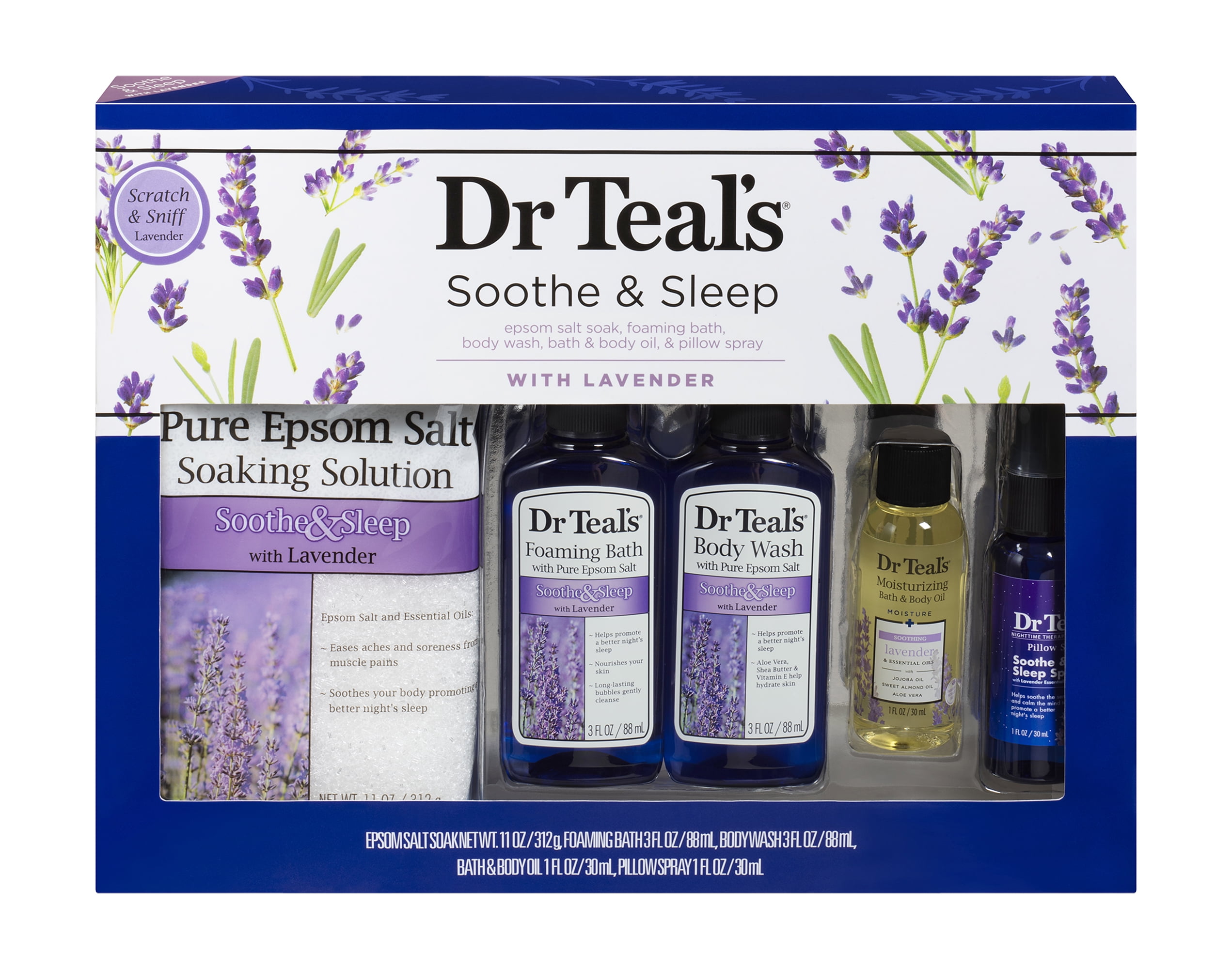 Dr Teal's Dr Teal’s Soothe & Sleep Gift Set, Lavender, 5 Piece