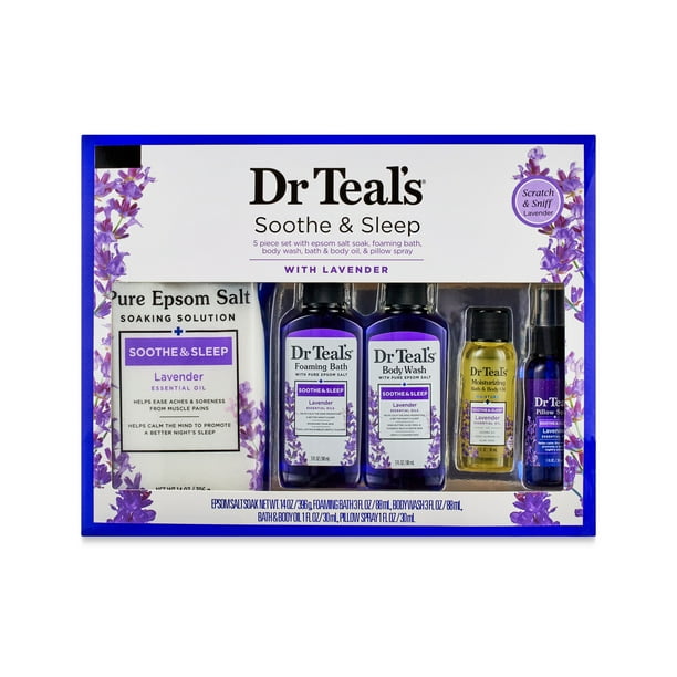 Dr Teal s Soothe & Sleep Gift Set, Lavender, 5 Piece