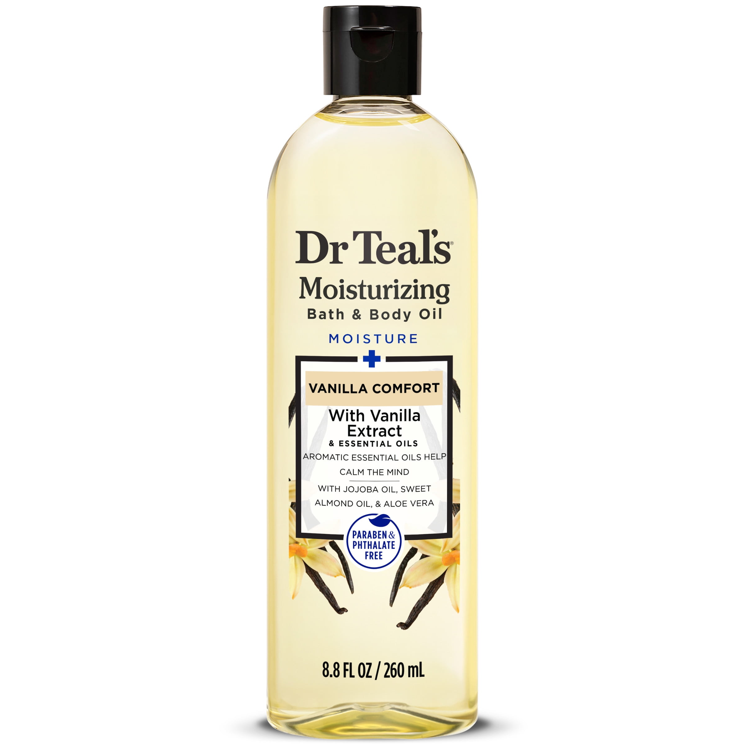 Dr Teal's Vanilla Comfort Moisturizing Bath & Body Oil, 8.8 fl oz