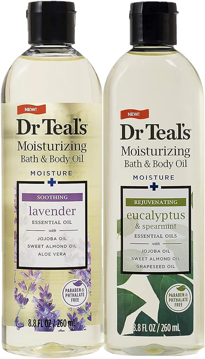 Dr. Teals Bath & Body Oil Variety Gift Set (2 Pack, 8.8oz Ea