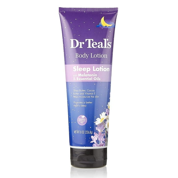 Dr Teals Body Lotion Melatonin Sleep 8 Oz, Pack of 2