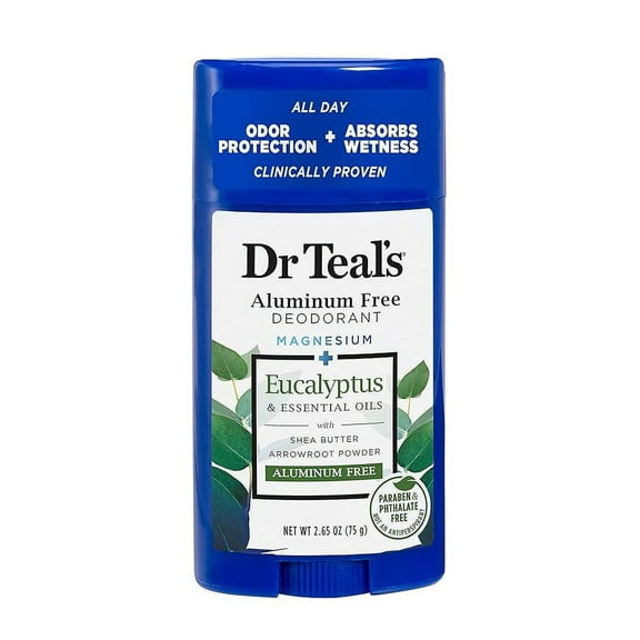 Dr Teals Aluminum Free Deodorant Eucalyptus, 2.65 Oz, 6 Pack