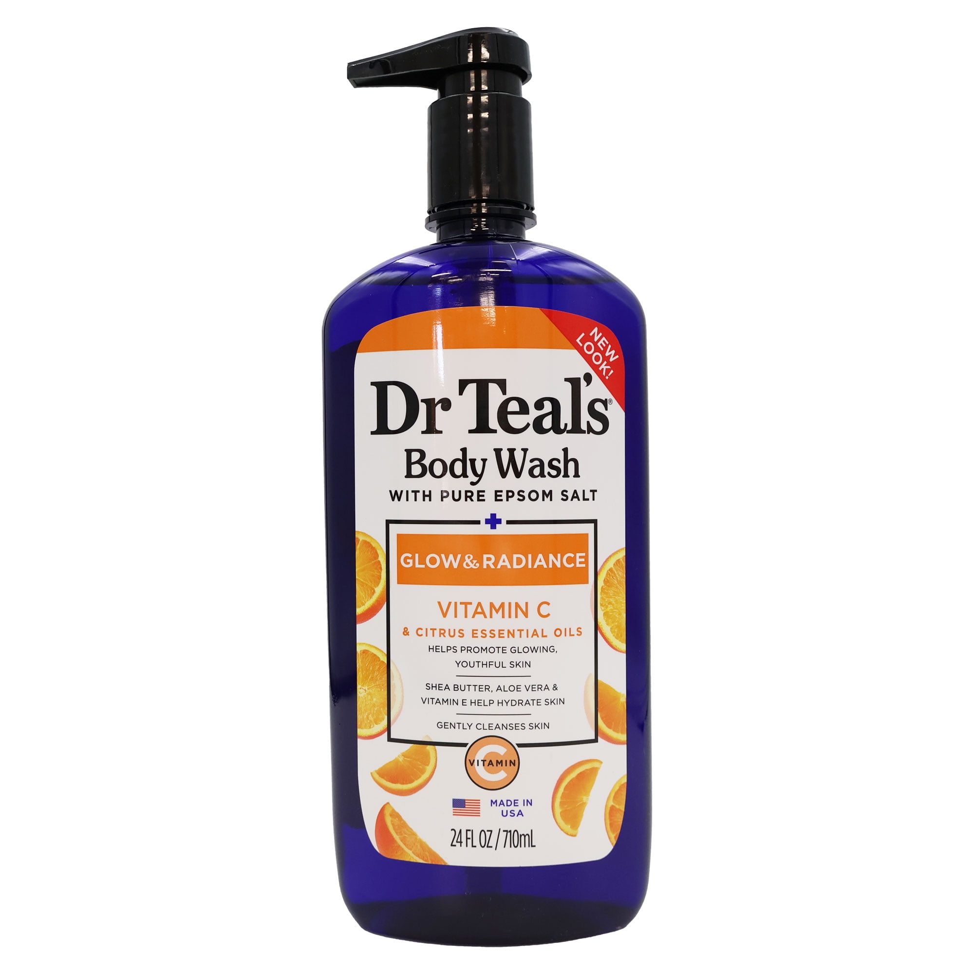 Dr Teals Epsom Salt Body Wash Glow Radiance with Vitamin C and Citrus