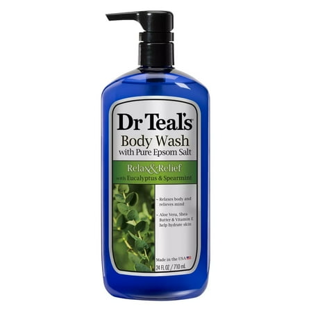 Dr Teals Epsom Salt Body Wash Relieve Eucalyptus