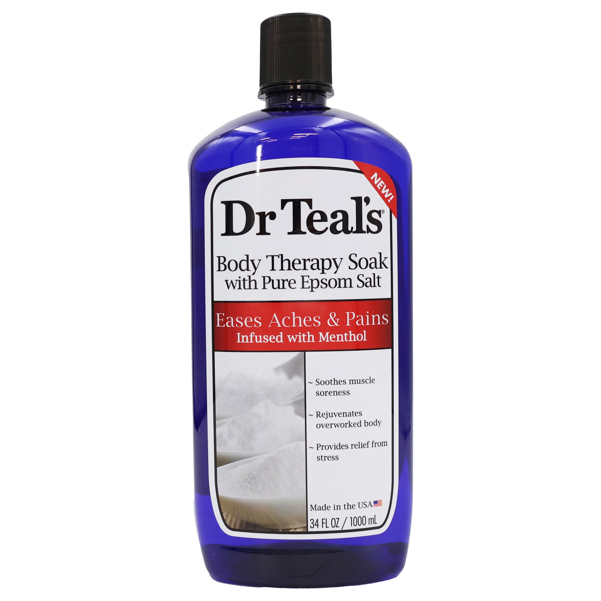 Dr Teals Epsom Salt Foaming Bath Eases Aches and Pains, 34 Oz