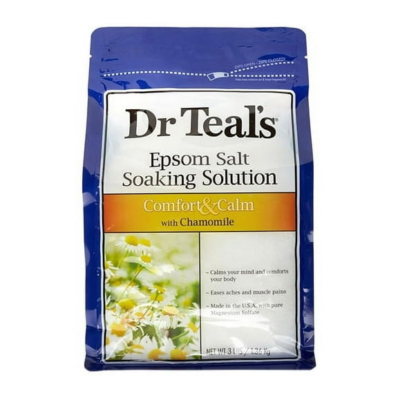 Dr. Teals Epsom Salt Soaking Solution, Comfort And Calm With Chamomile - 3 Lb, 2 Pack