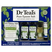 Dr Teal's Everyday Wellness Set, Eucalyptus and Spearmint, 5 Pieces