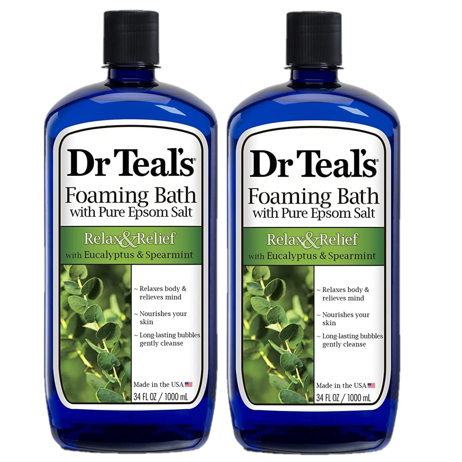 Dr. Teals Eucalyptus & Spearmint Foaming Bath Gift Set (2 Pack, 68Oz