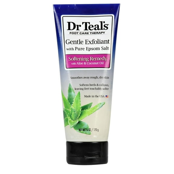 Dr Teals Foot Scrub With Aloevera and Coconut Oil, 6 Oz.