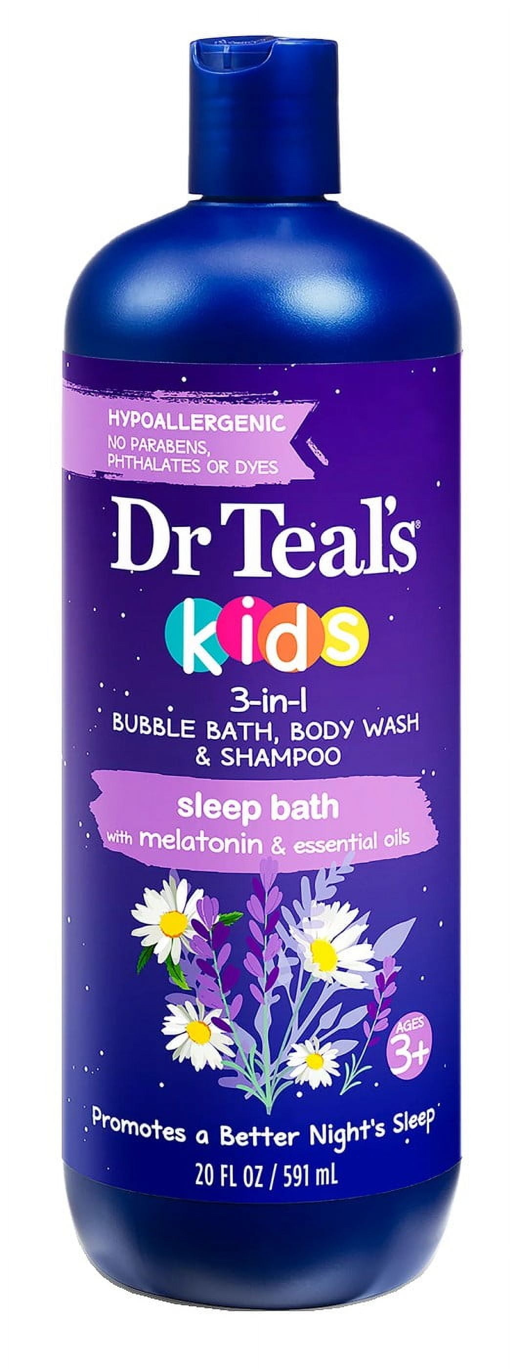 Dr Teals Kids 3-In-1 Shampoo / Bath / Body Wash Sleep Bath 20oz (Pack of 3)