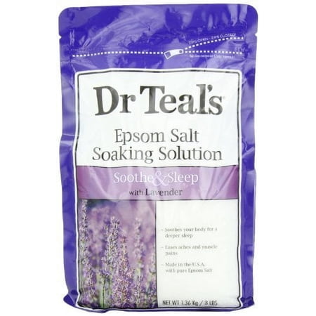 Dr Teals Lavender Epsom Salt - Soothe and Sleep - 3lbs - 1 bag (Pack of 2)
