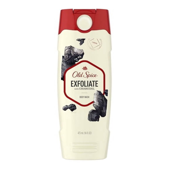 Old Spice Exfoliate with Charcoal Body Wash for Men, 16 Oz