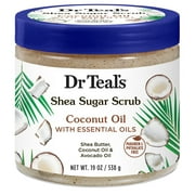 Dr Teals Shea Sugar Scrub Coconut Oil 19oz Jar Pack of 3