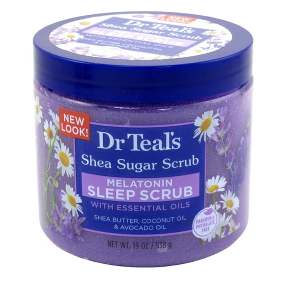 Dr Teals Shea Sugar Scrub Melatonin 19oz Jar (Pack of 3)