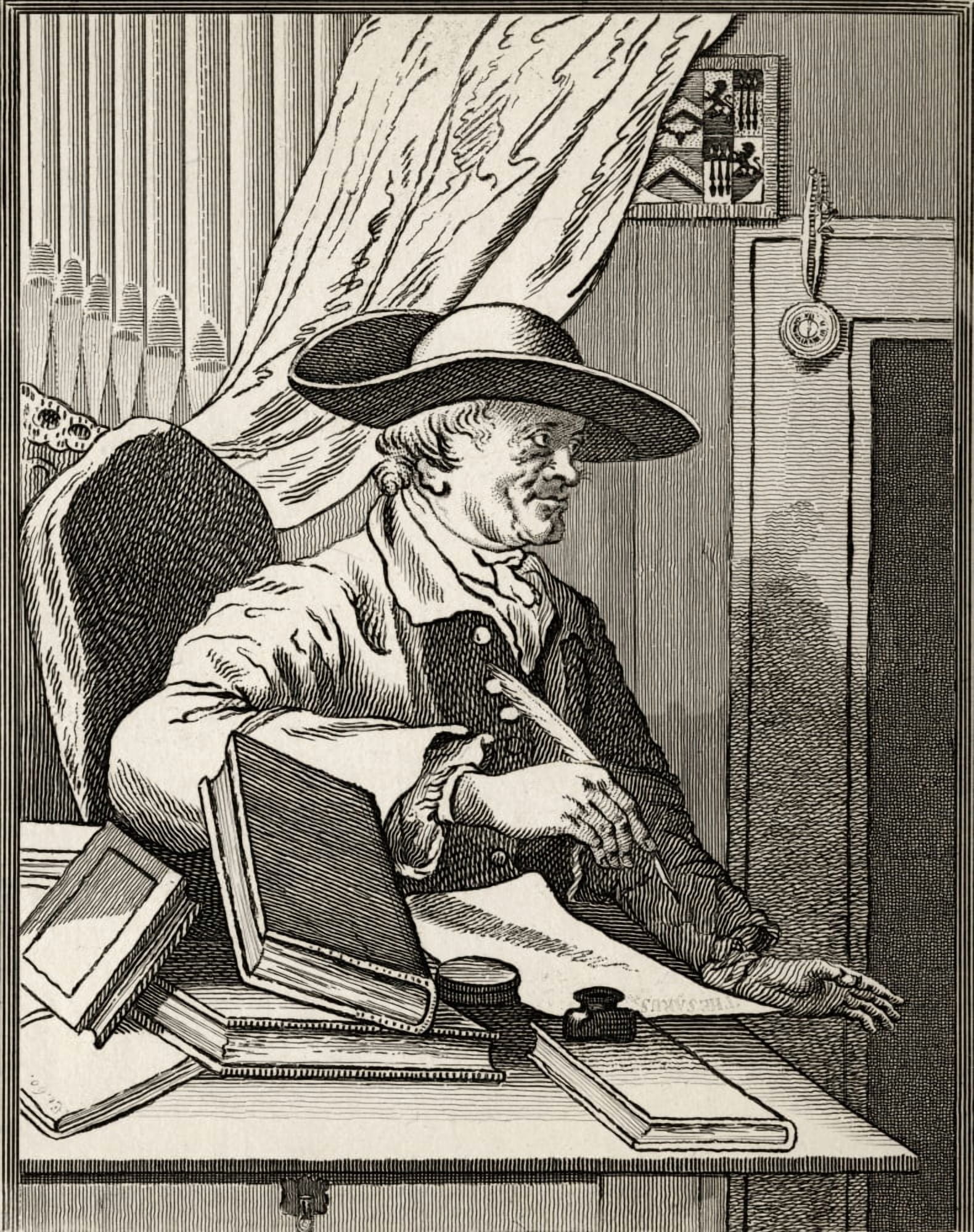 Dr Thomas Morell 1703 To 1784 English Scholar Critic And Librettist From The Works Of Hogarth Published London 1833 Canvas Art - Ken Welsh Design Pics (24 x 32)
