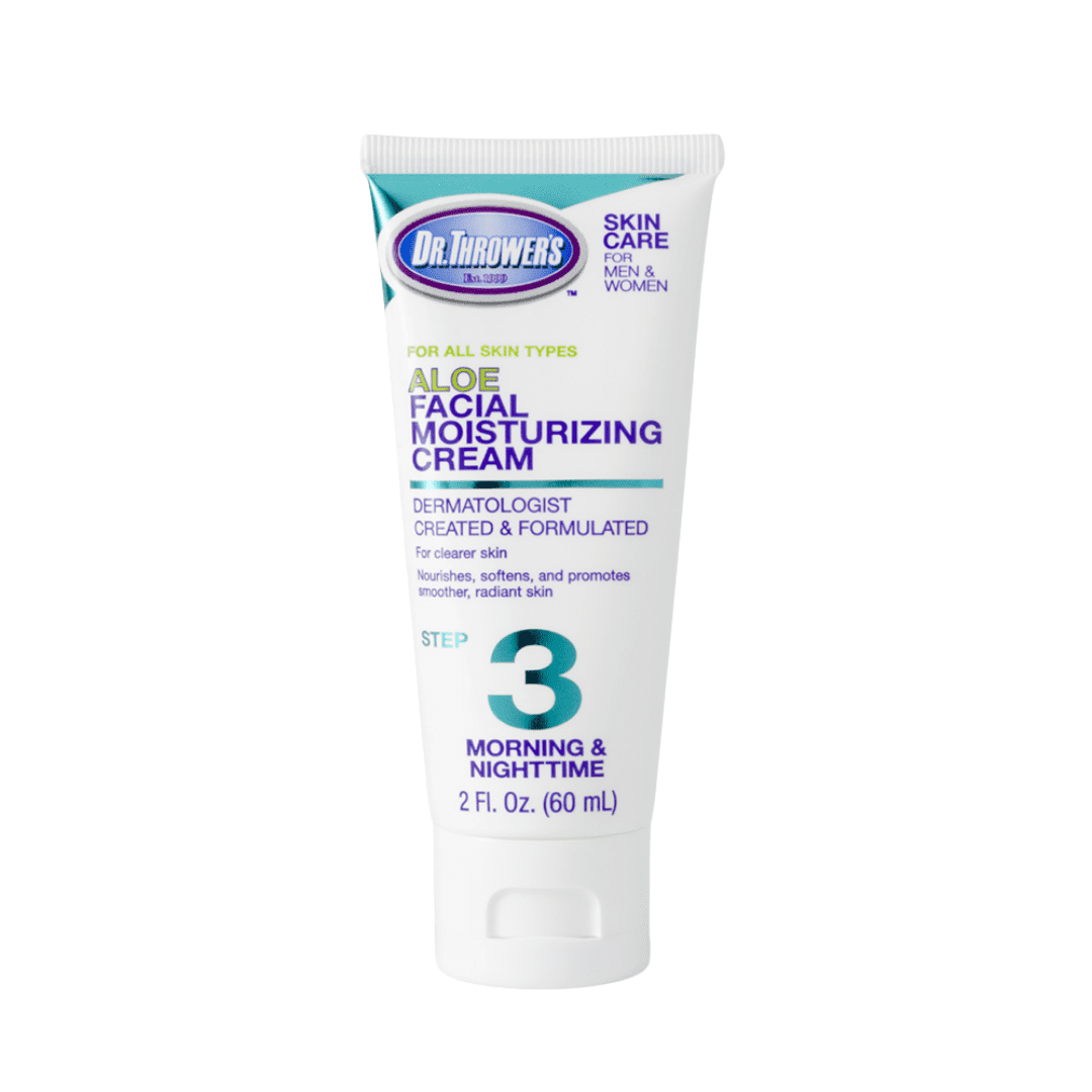 Dr. Throwers Aloe Facial Moisturizing Cream, with Aloe Vera, Soothing & Hydrating, 2oz