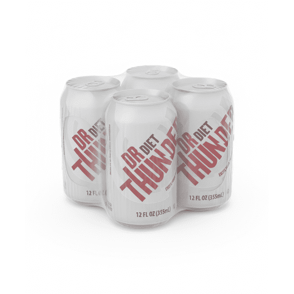 Dr Thunder Diet Calorie Free Cola Soda Pop, 12 fl oz, 4 Pack Cans
